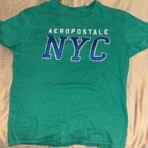 Aeropostale Teal Graphic Tee with Blue NYC Letters